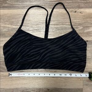 Lululemon Black Zebra Print Women's sports bra